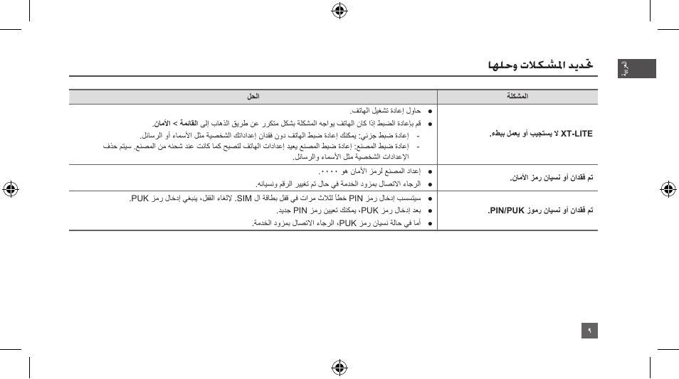 اهلحو تلاكشلما ديدتح | Thuraya XT-LITE User Manual | Page 22 / 139