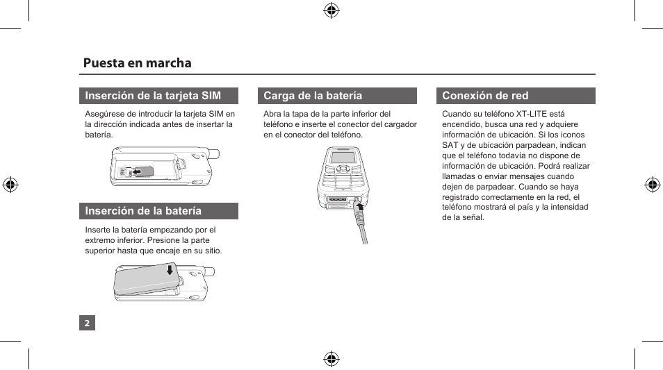 Puesta en marcha | Thuraya XT-LITE User Manual | Page 35 / 139