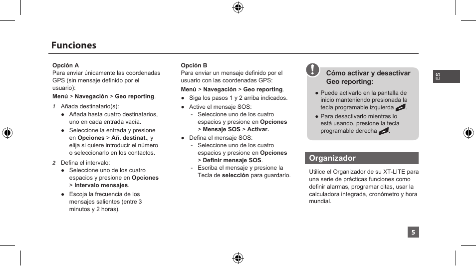 Funciones | Thuraya XT-LITE User Manual | Page 38 / 139