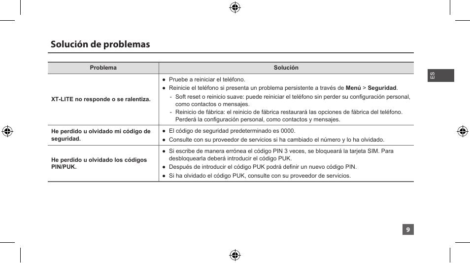 Solución de problemas | Thuraya XT-LITE User Manual | Page 42 / 139