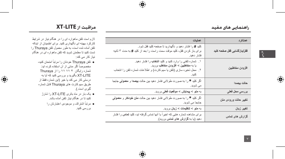 دیفم یاه ییامنهار, Xt-lite زا تبقارم | Thuraya XT-LITE User Manual | Page 50 / 139