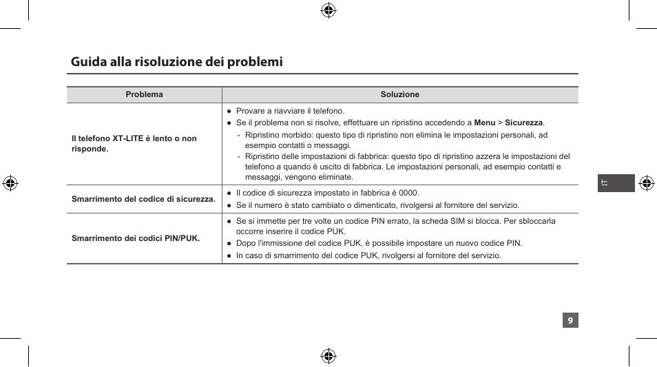 Guida alla risoluzione dei problemi | Thuraya XT-LITE User Manual | Page 82 / 139