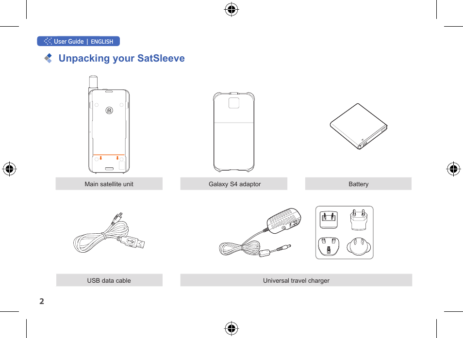 Unpacking your satsleeve | Thuraya SatSleeve for Android User Manual | Page 2 / 18