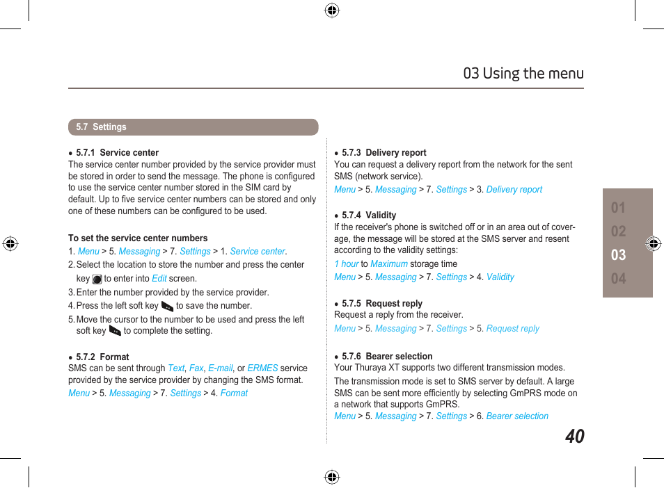 Thuraya XT User Manual | Page 46 / 73