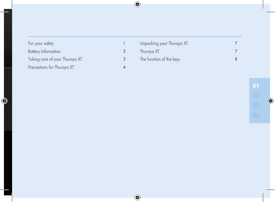 Thuraya XT User Manual | Page 6 / 73