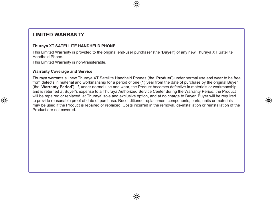 Thuraya XT User Manual | Page 70 / 73