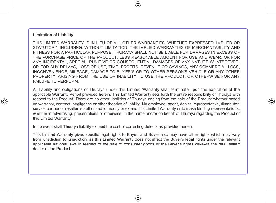 Thuraya XT User Manual | Page 72 / 73