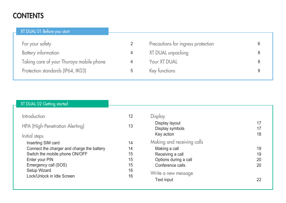 Thuraya XT-DUAL User Manual | Page 2 / 104