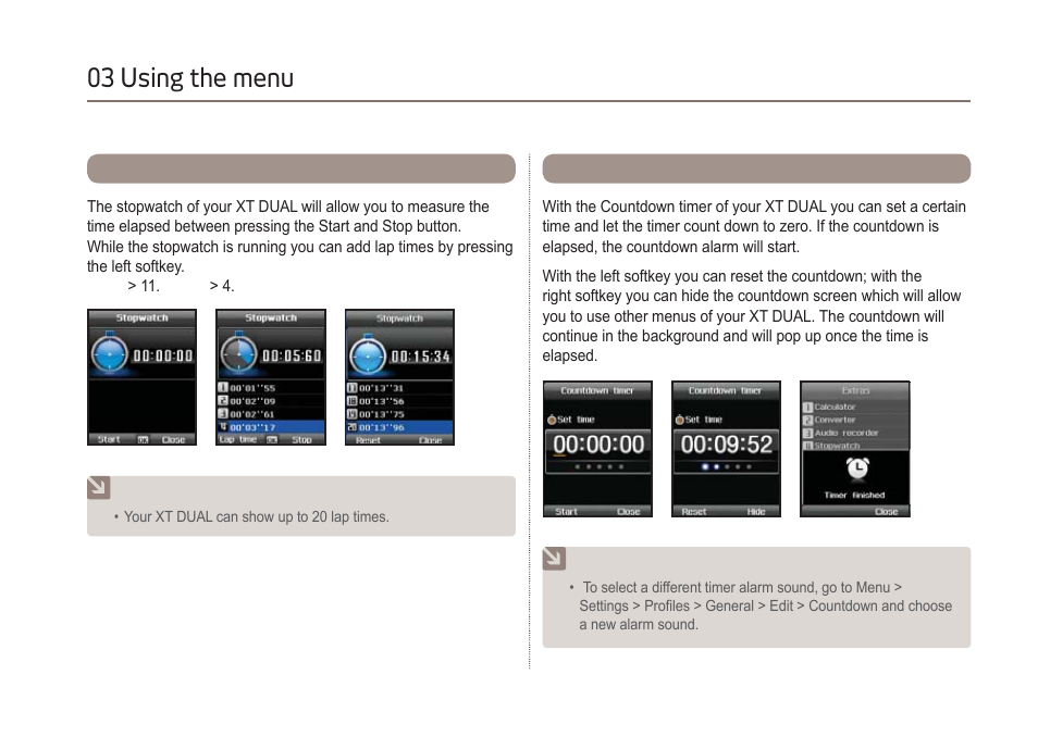 03 using the menu | Thuraya XT-DUAL User Manual | Page 87 / 104