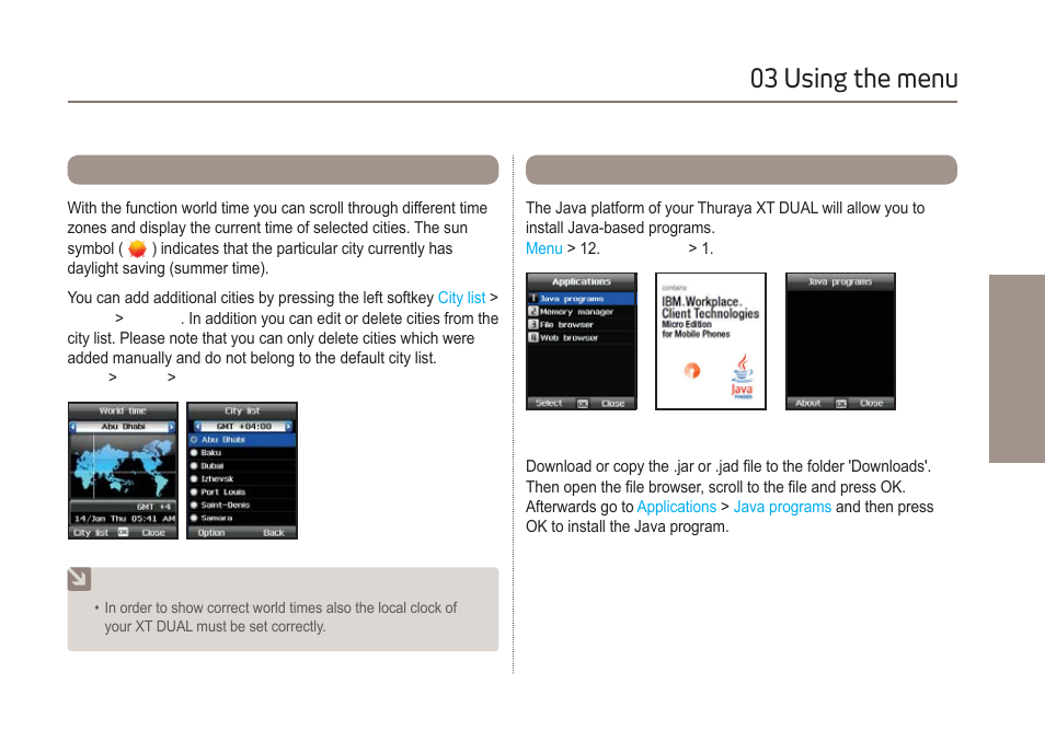 Applications | Thuraya XT-DUAL User Manual | Page 88 / 104