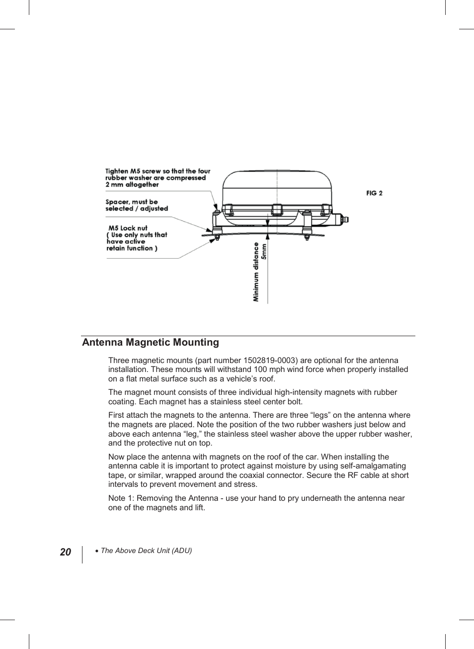 Antenna magnetic mounting | Thuraya IP Voyager User Manual | Page 20 / 24