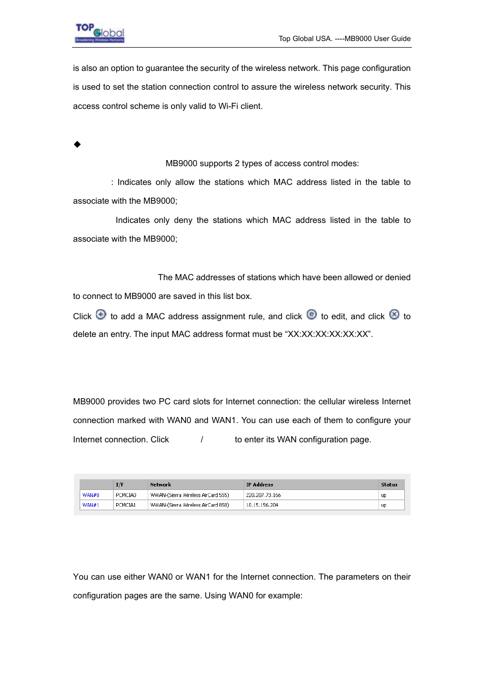 3 wan, 1 using either wan0 or wan1 | Top Global MB9000 User Manual | Page 26 / 66