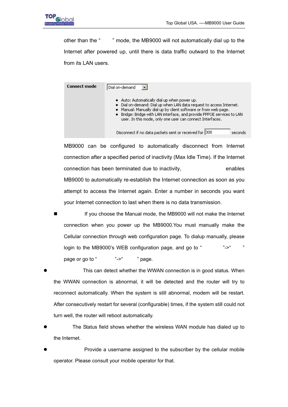 Top Global MB9000 User Manual | Page 29 / 66