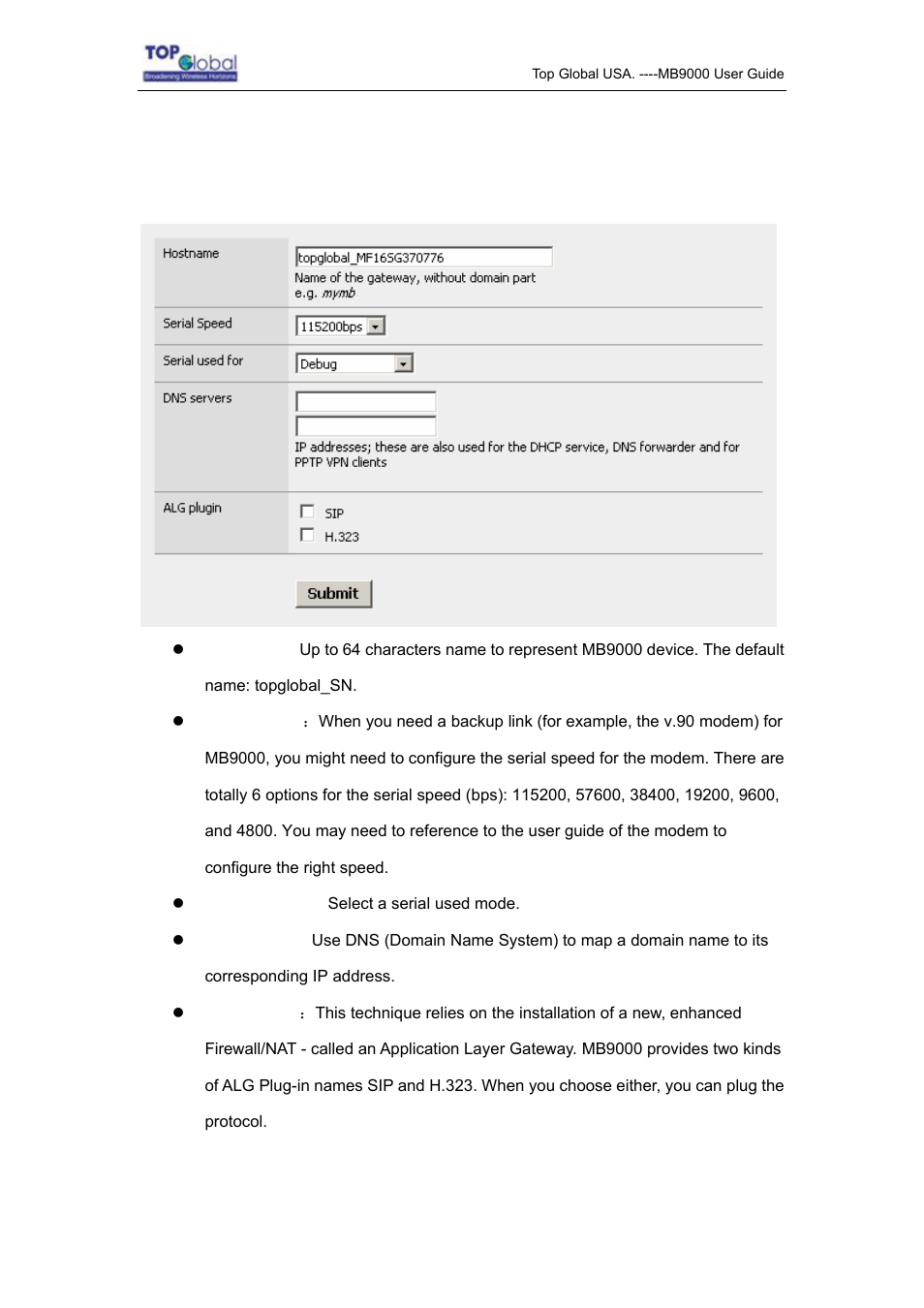1 system | Top Global MB9000 User Manual | Page 49 / 66