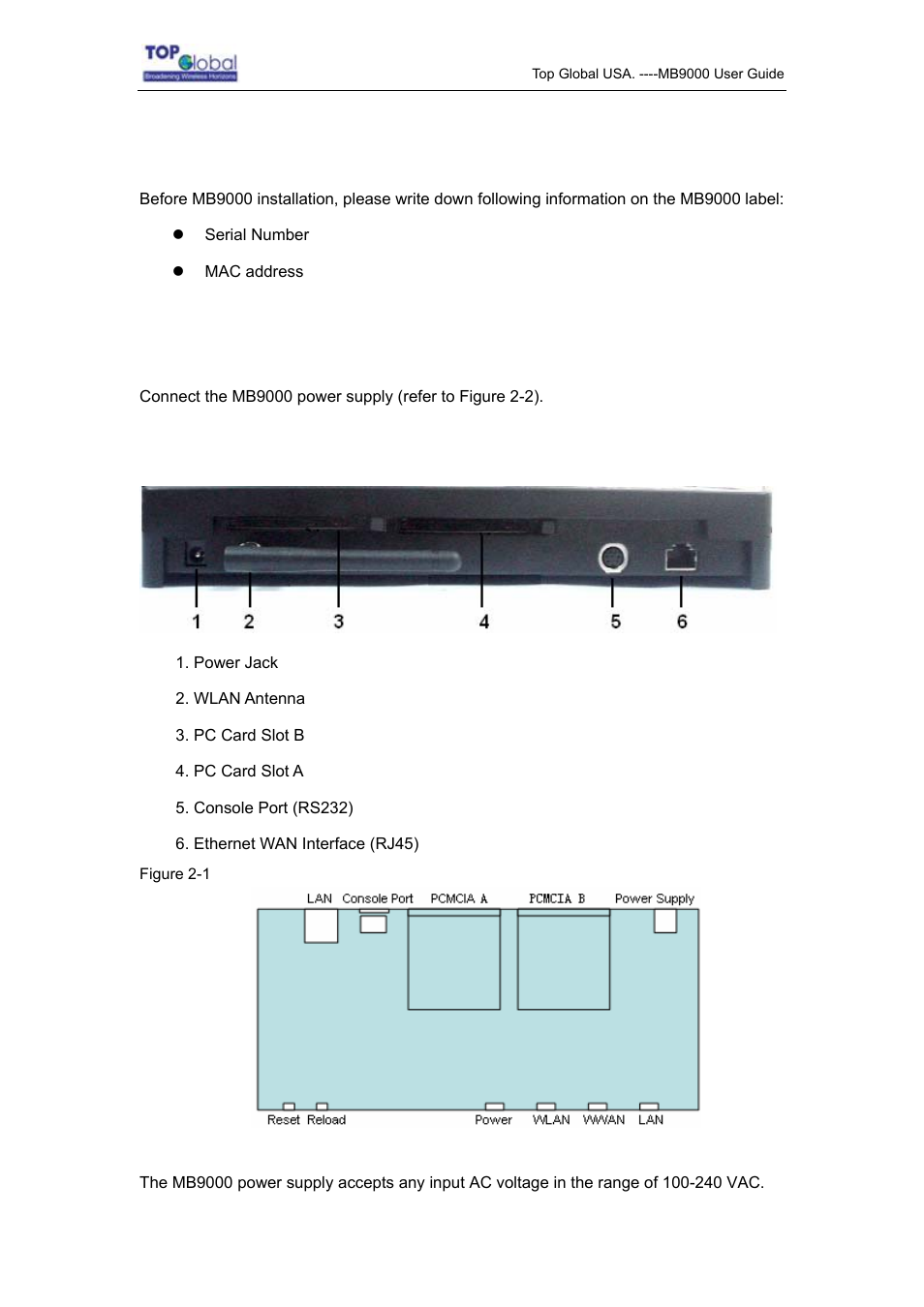 2 write down the product’s identification, 3 power up the mb9000, Rite | Own the, Roduct, Dentification, Ower up the, Mb9000 | Top Global MB9000 User Manual | Page 7 / 66