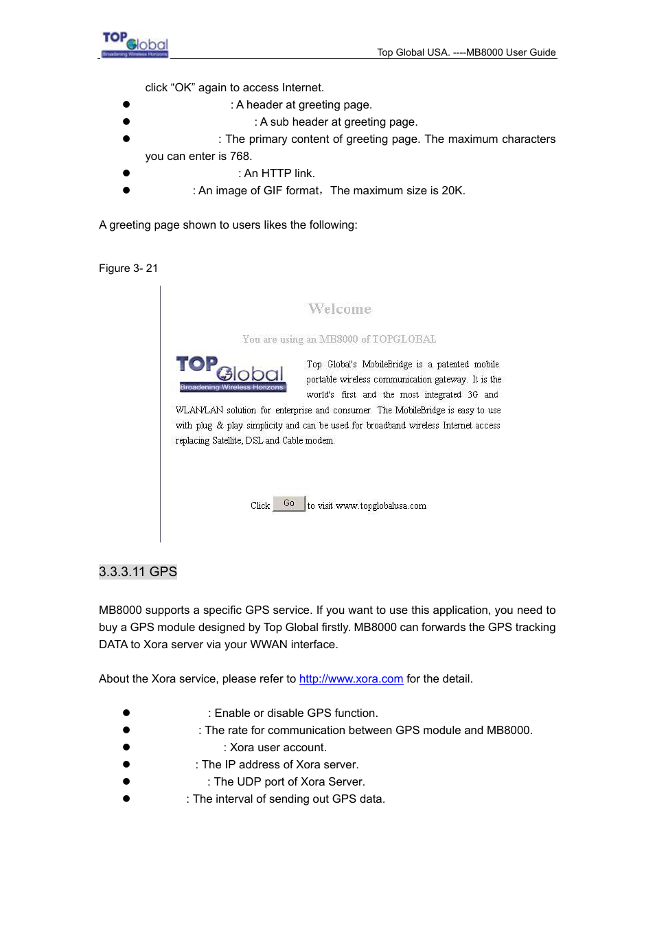 Top Global MB8000 User Manual | Page 34 / 59
