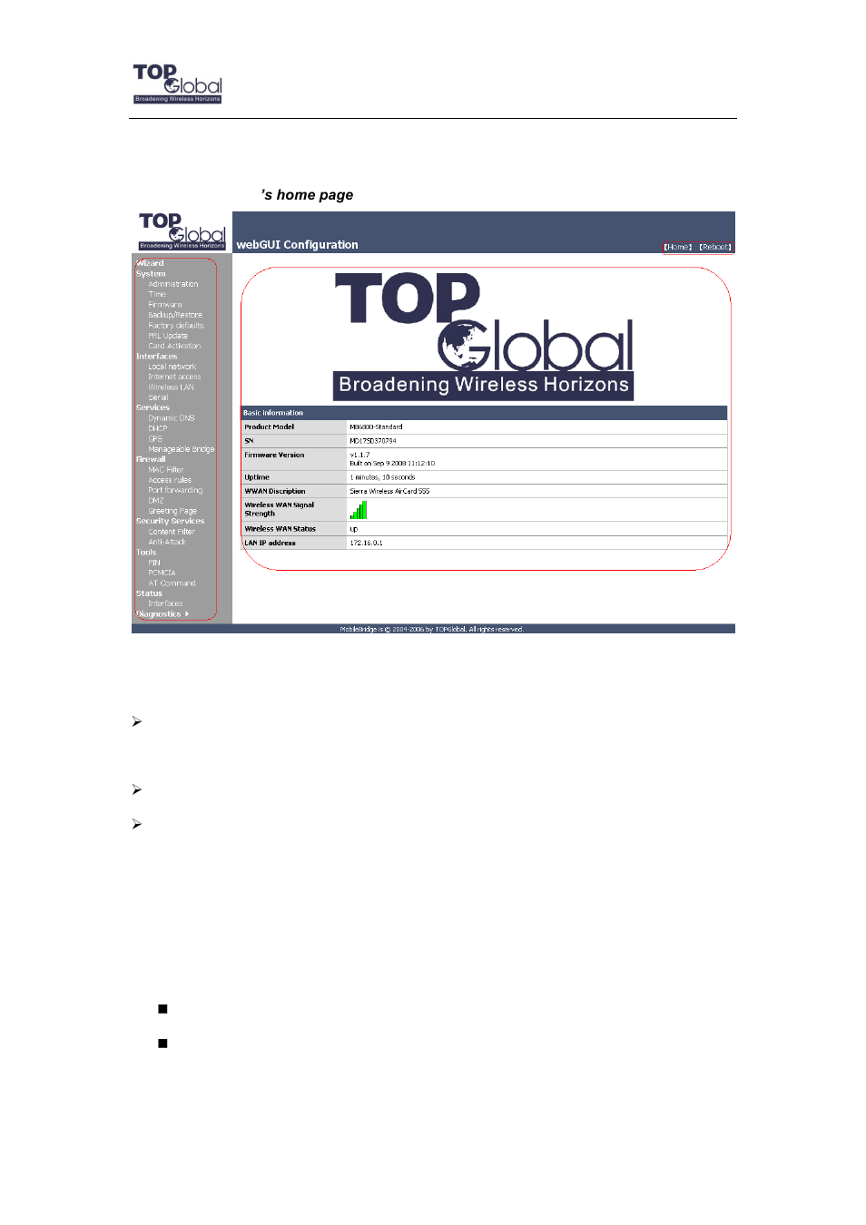 Tructure, Shortcut, 2 page structure | 1 shortcut | Top Global MB6800 User Manual | Page 15 / 80