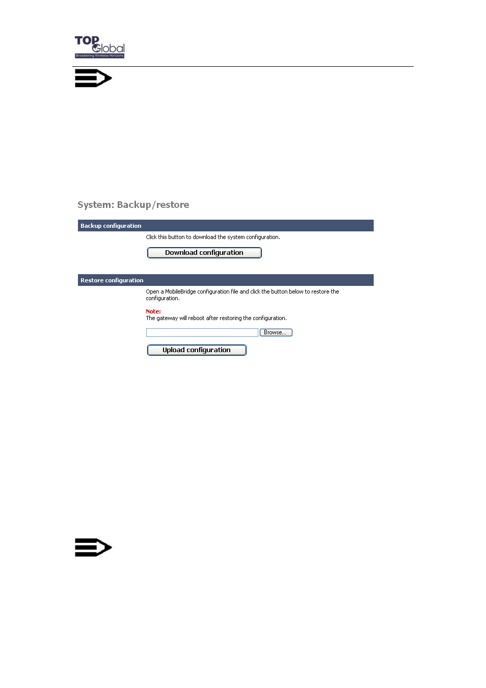 4 backup/restore | Top Global MB6800 User Manual | Page 22 / 80