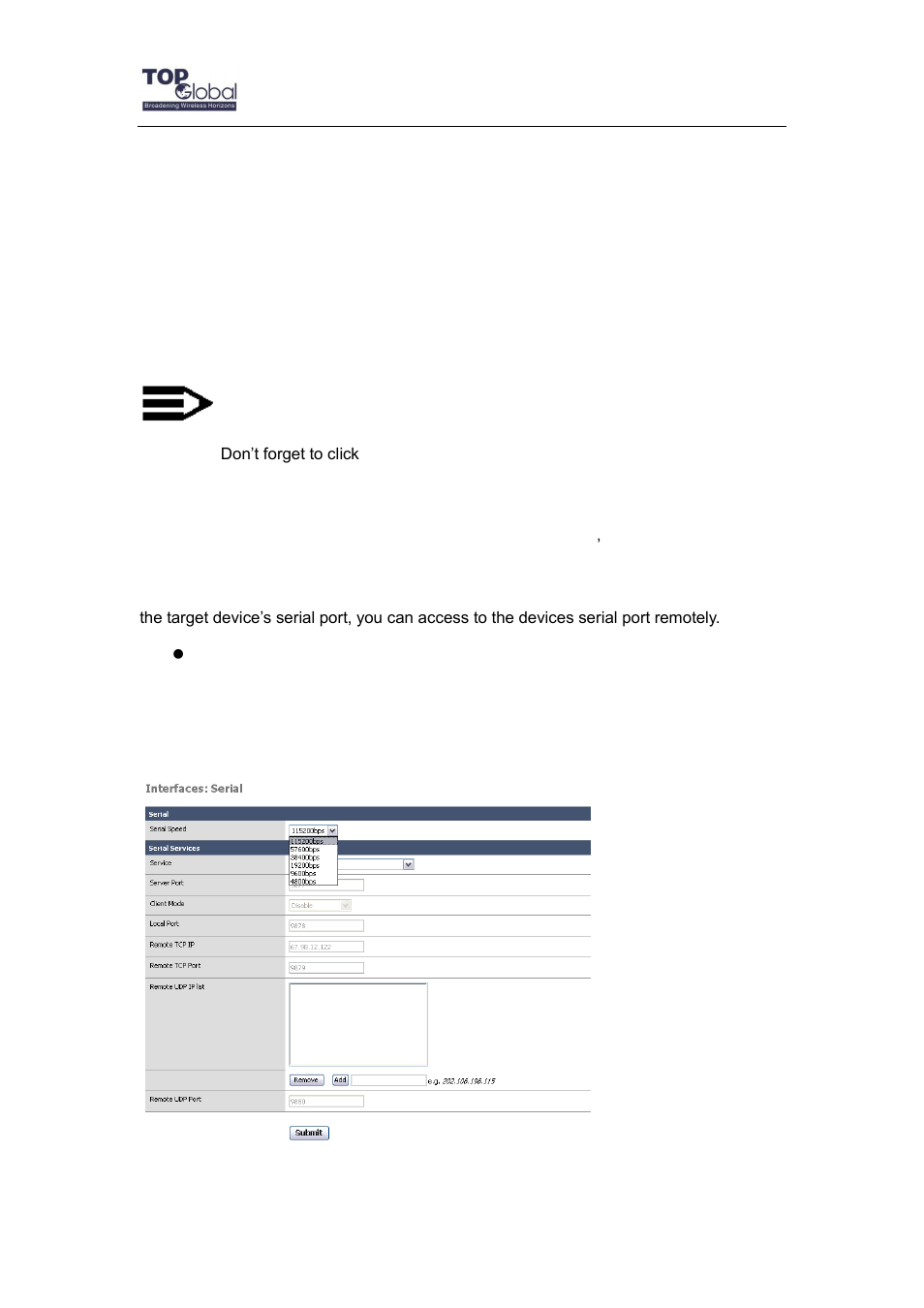 4 serial | Top Global MB6800 User Manual | Page 42 / 80