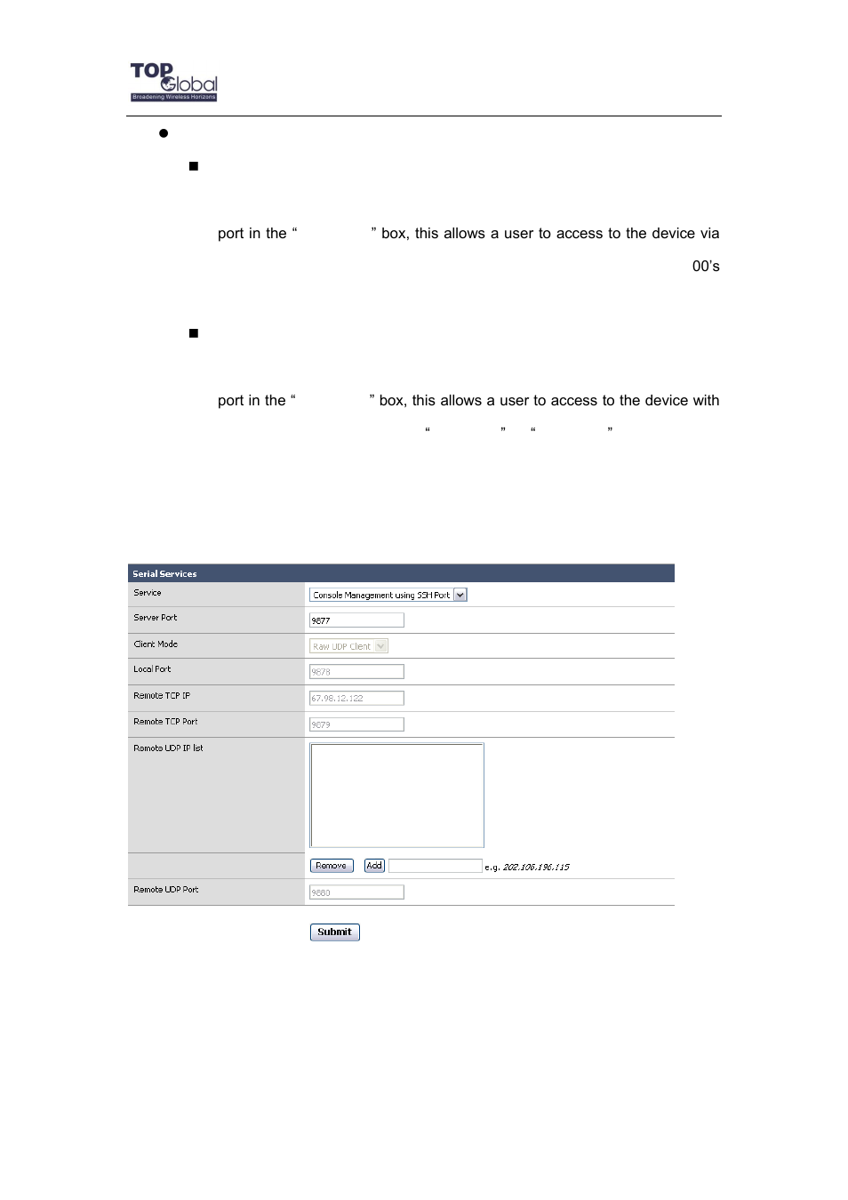 Top Global MB6800 User Manual | Page 43 / 80