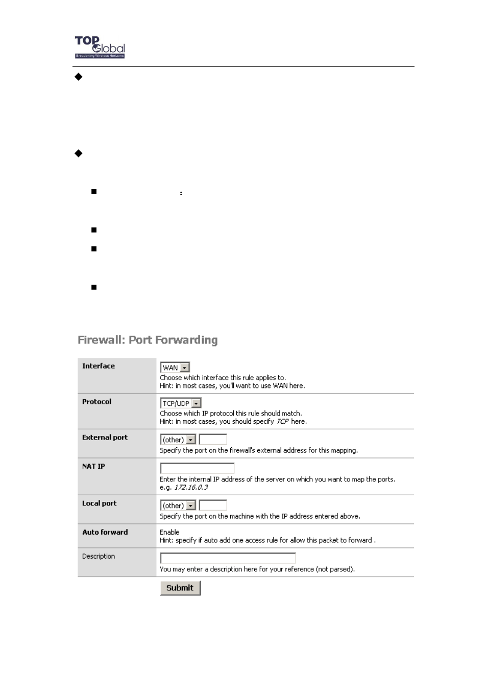 Top Global MB6800 User Manual | Page 54 / 80