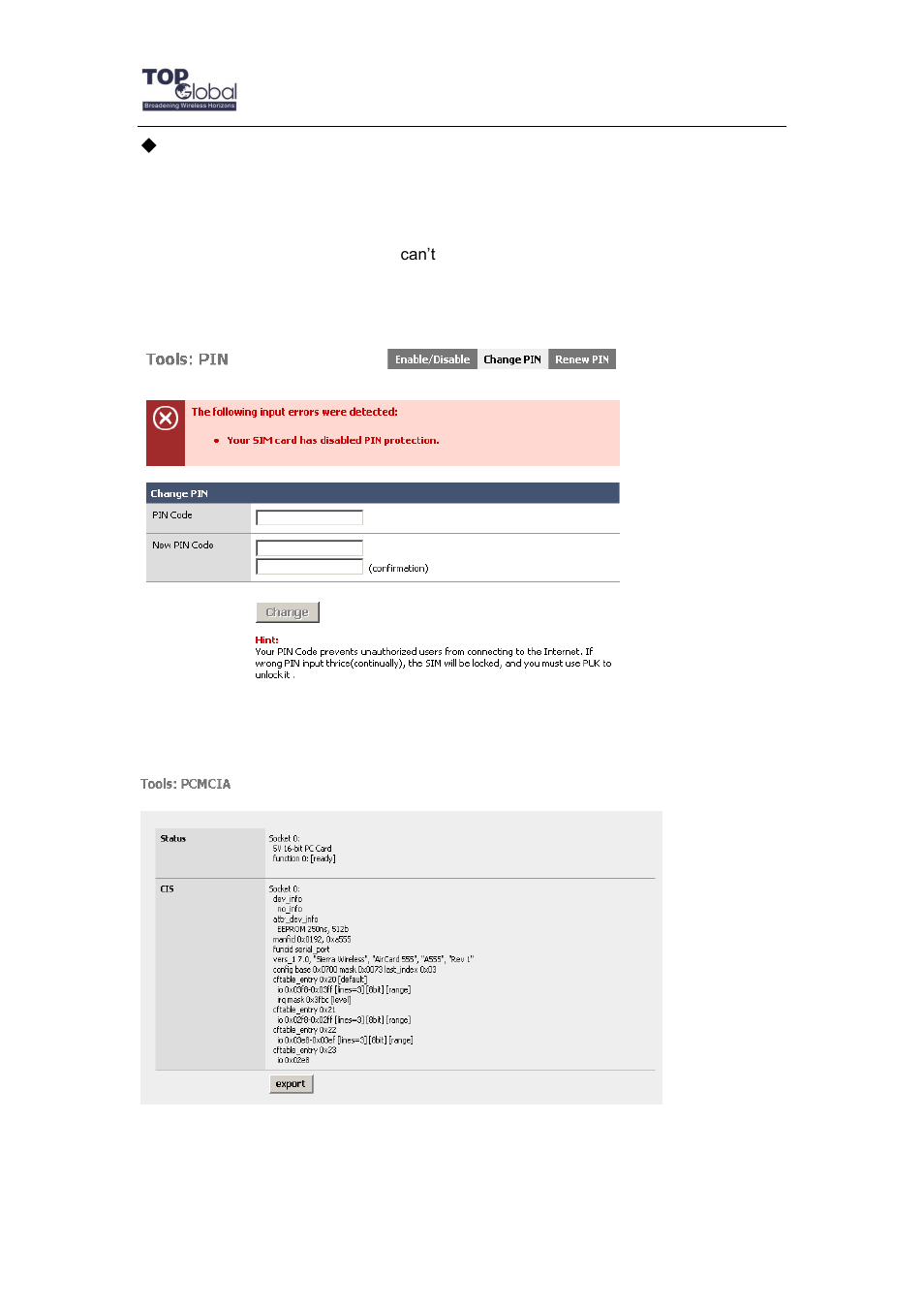 2 pcmcia | Top Global MB6800 User Manual | Page 63 / 80