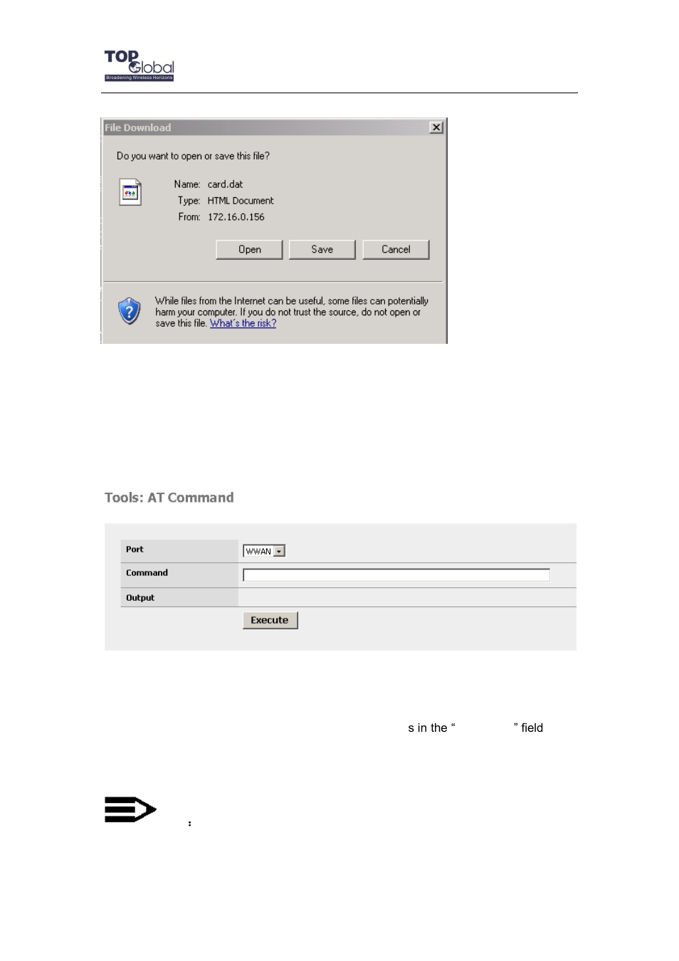 3 at command | Top Global MB6800 User Manual | Page 64 / 80