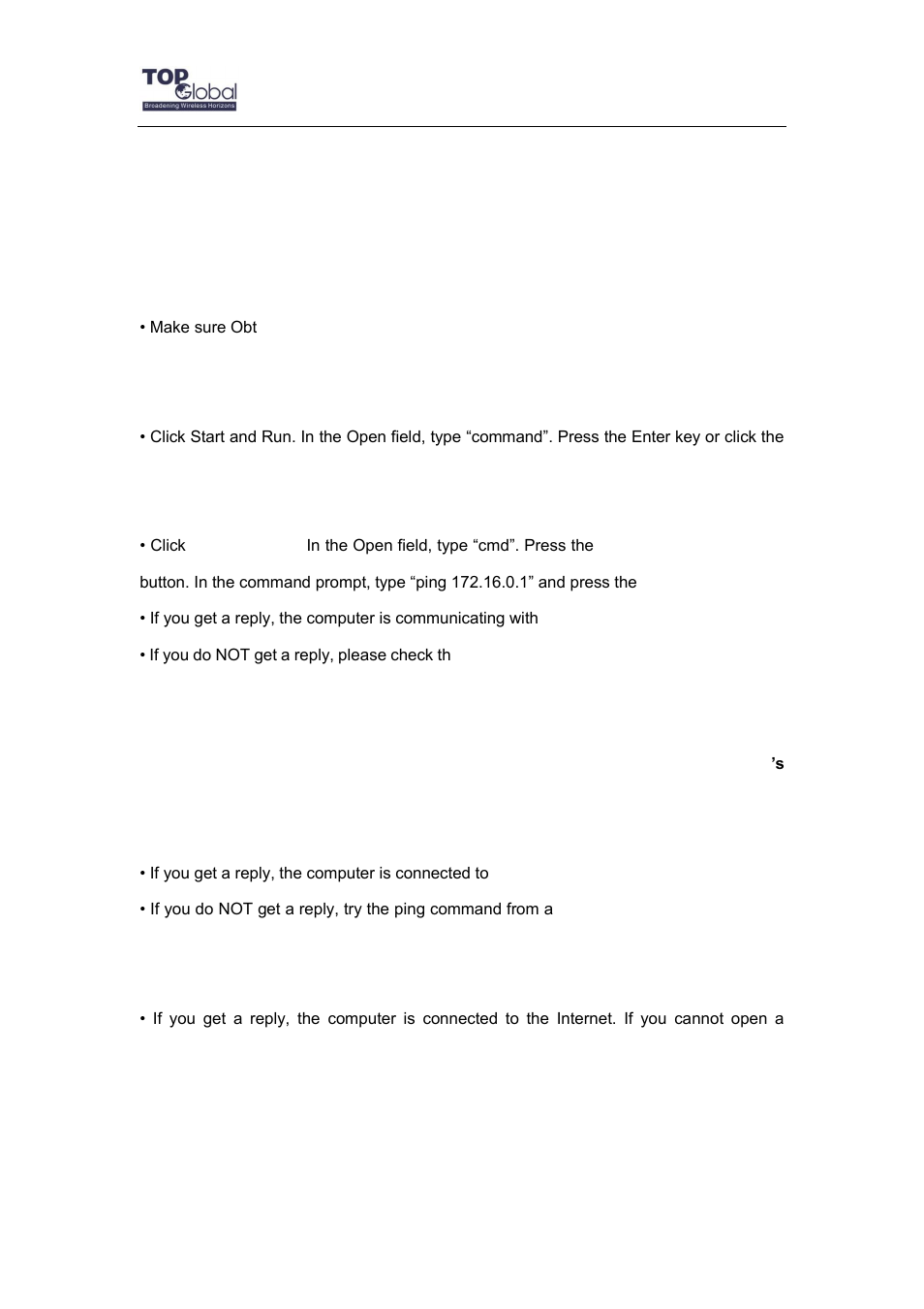 Top Global MB6800 User Manual | Page 74 / 80