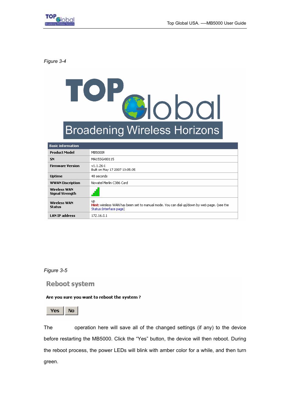 1 home, 2 reboot | Top Global MB5000K User Manual | Page 18 / 78