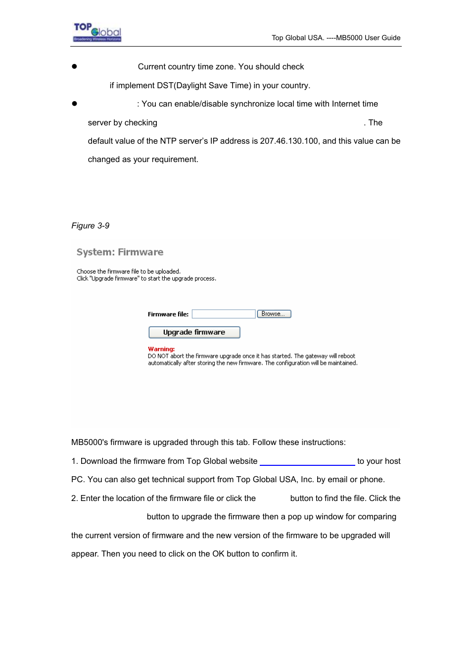 3 firmware | Top Global MB5000K User Manual | Page 23 / 78
