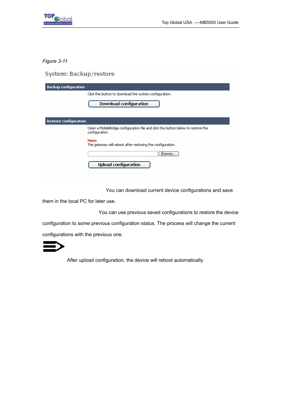 4 backup/restore | Top Global MB5000K User Manual | Page 25 / 78