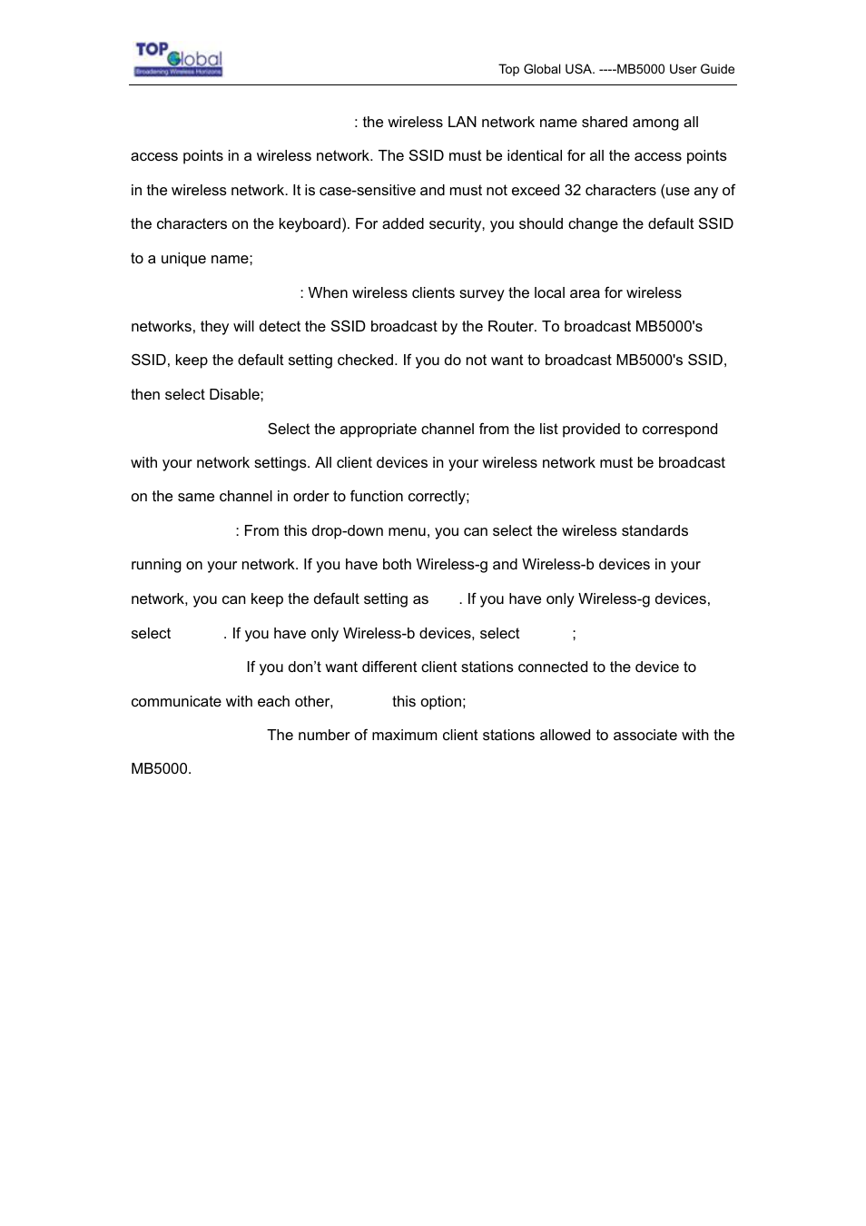 Top Global MB5000K User Manual | Page 37 / 78