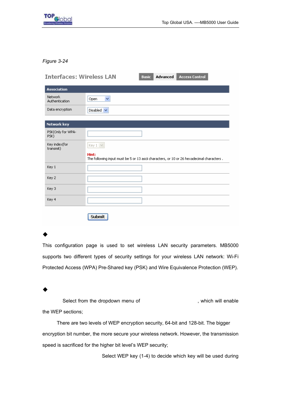 2 advanced | Top Global MB5000K User Manual | Page 38 / 78