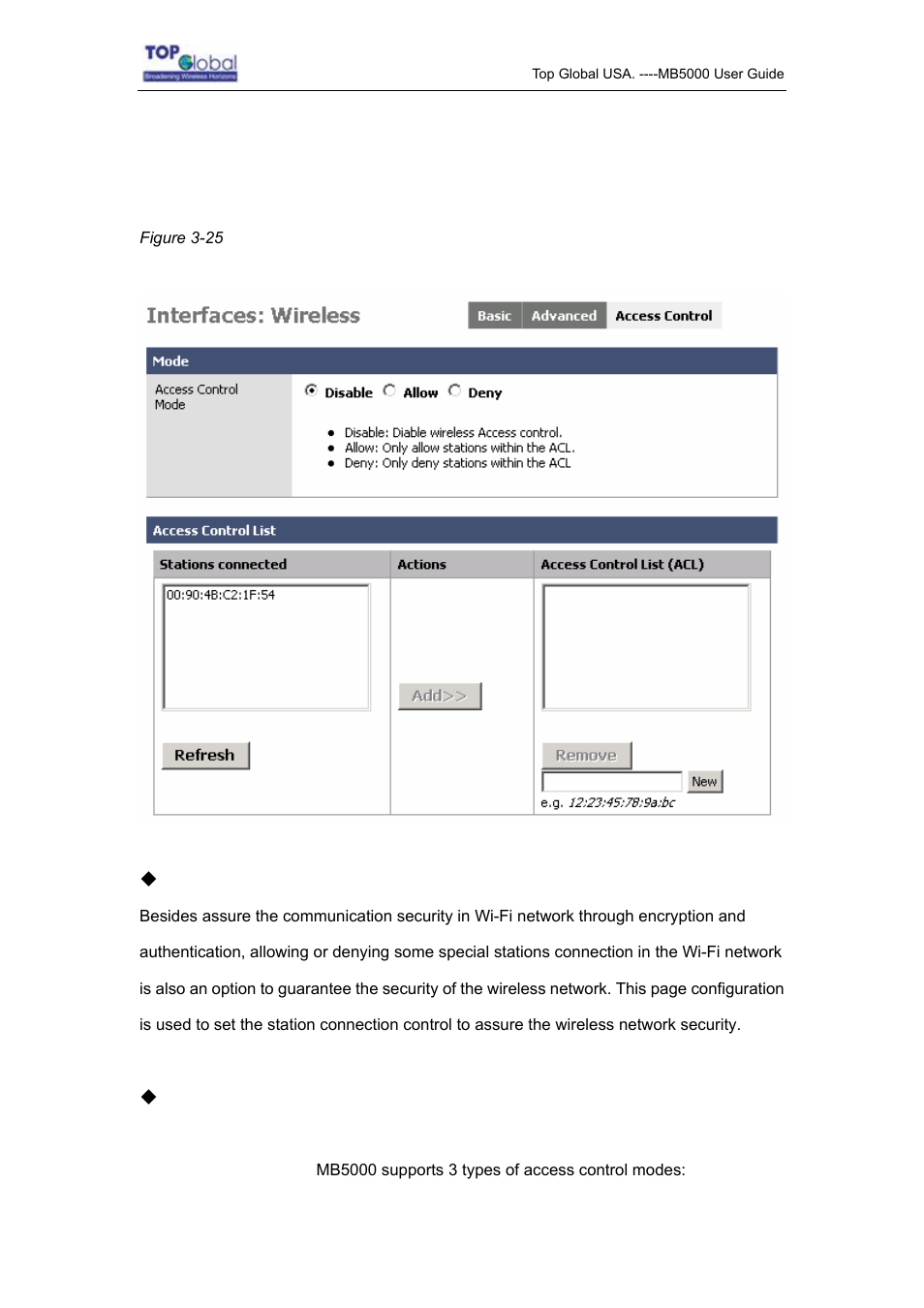 3 access control | Top Global MB5000K User Manual | Page 40 / 78