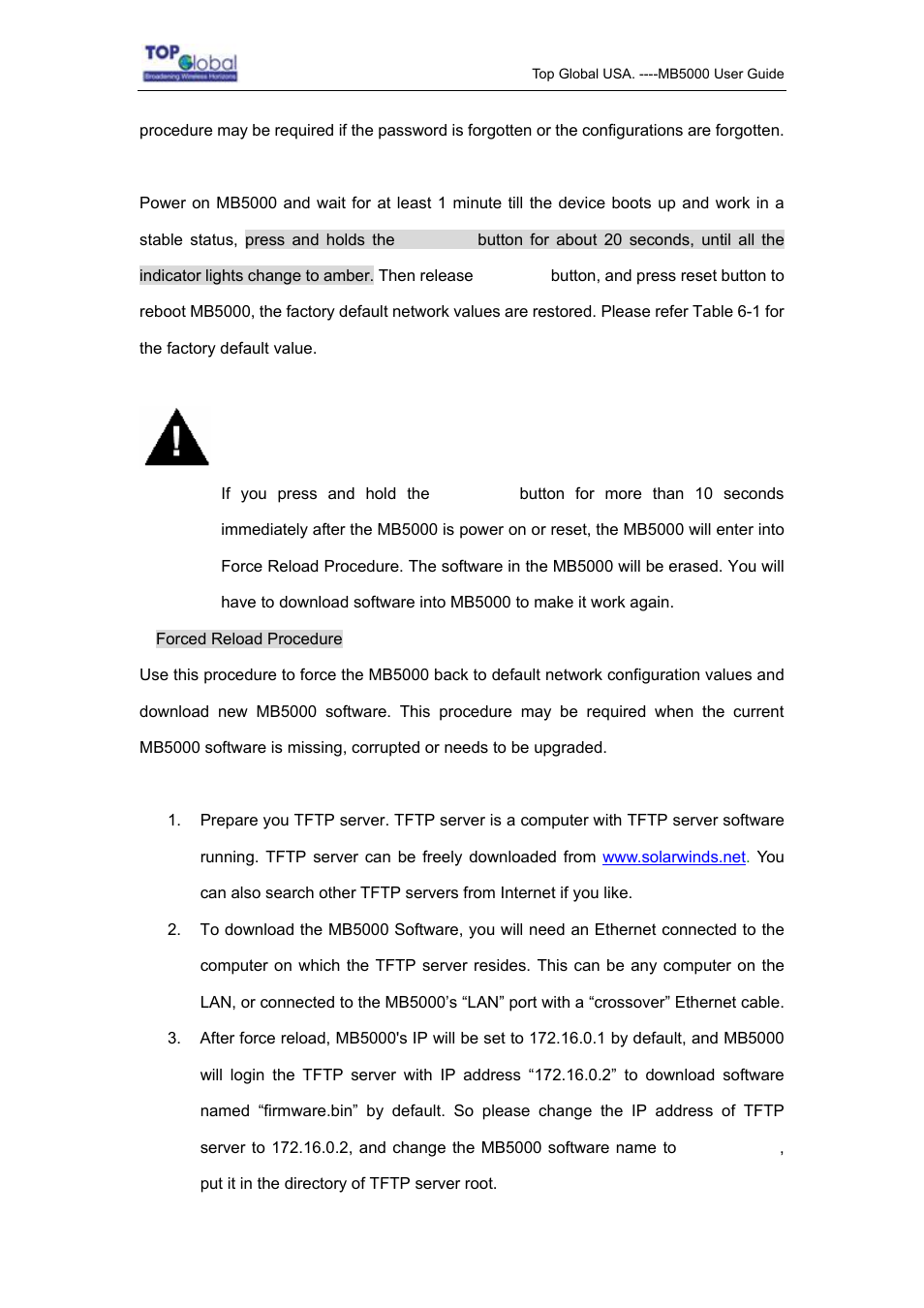 Top Global MB5000K User Manual | Page 66 / 78
