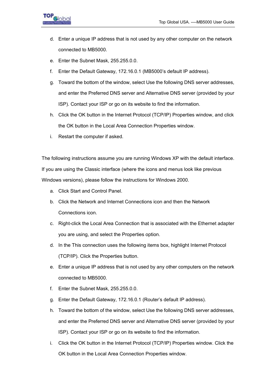 Top Global MB5000K User Manual | Page 69 / 78