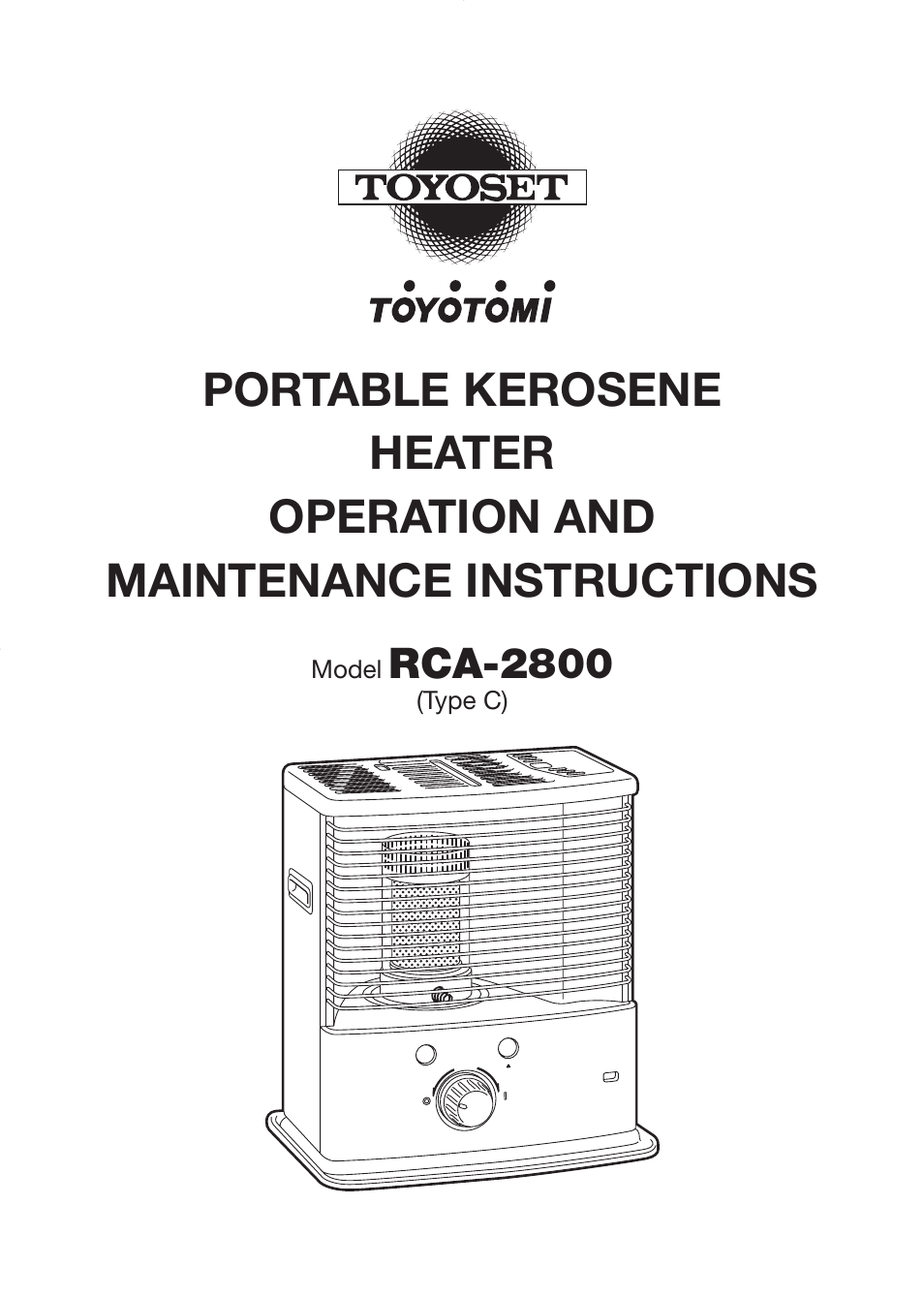 Toyotomi RCA-2800 User Manual | 16 pages