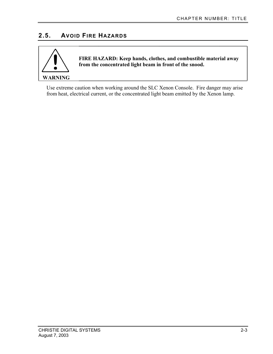 Christie Digital Systems XENON CONSOLE User Manual | Page 11 / 63