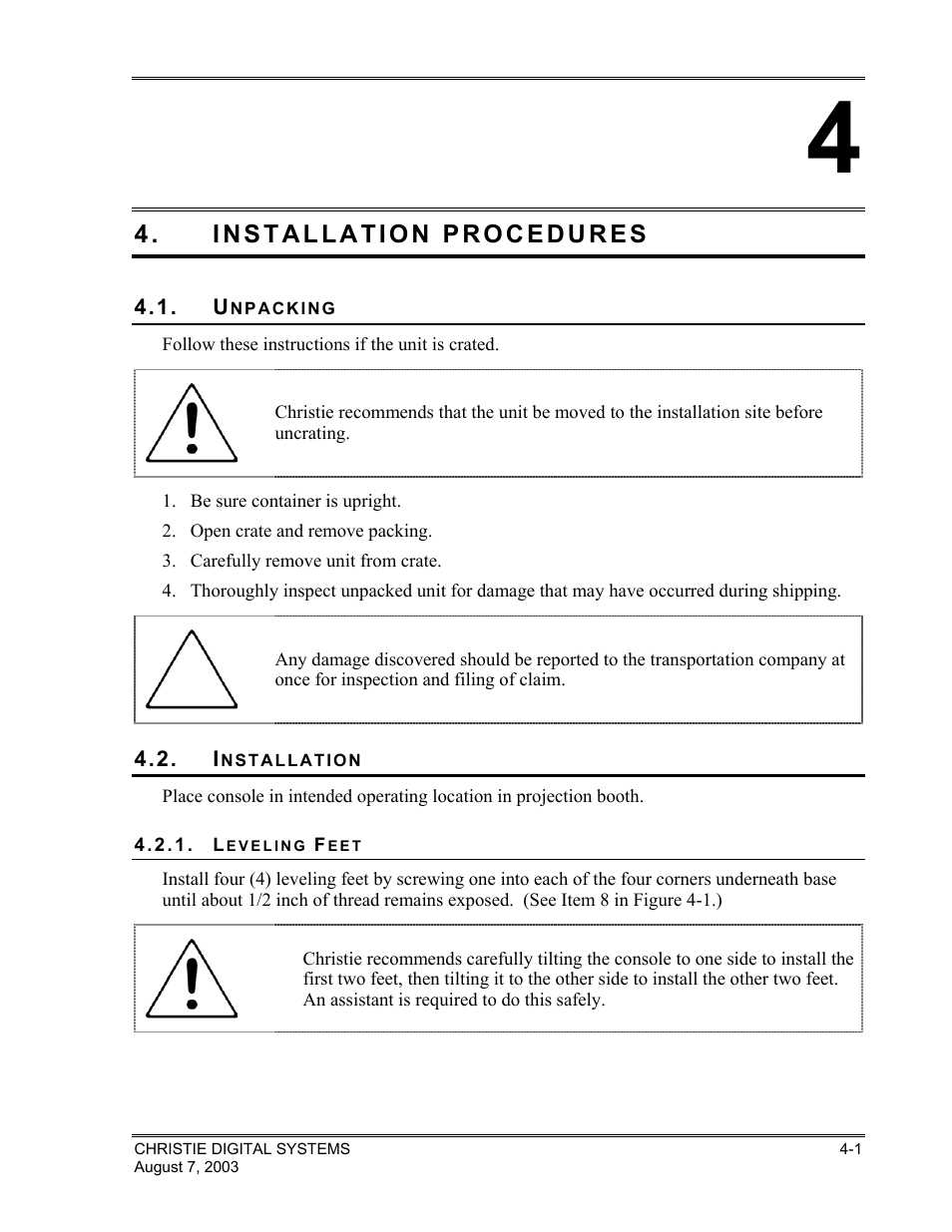Christie Digital Systems XENON CONSOLE User Manual | Page 15 / 63