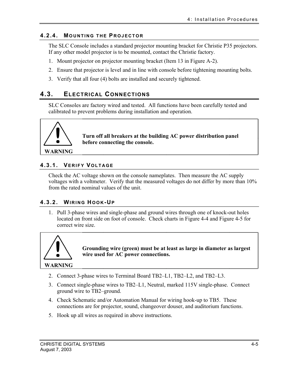 Christie Digital Systems XENON CONSOLE User Manual | Page 19 / 63