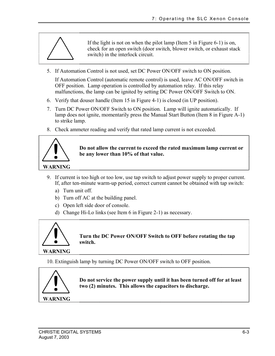 Christie Digital Systems XENON CONSOLE User Manual | Page 27 / 63