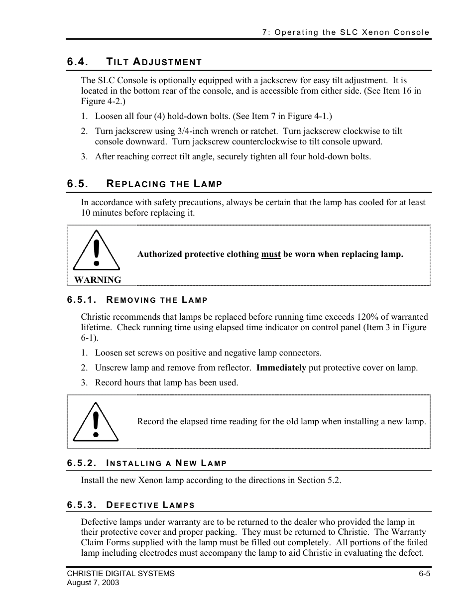 Christie Digital Systems XENON CONSOLE User Manual | Page 29 / 63