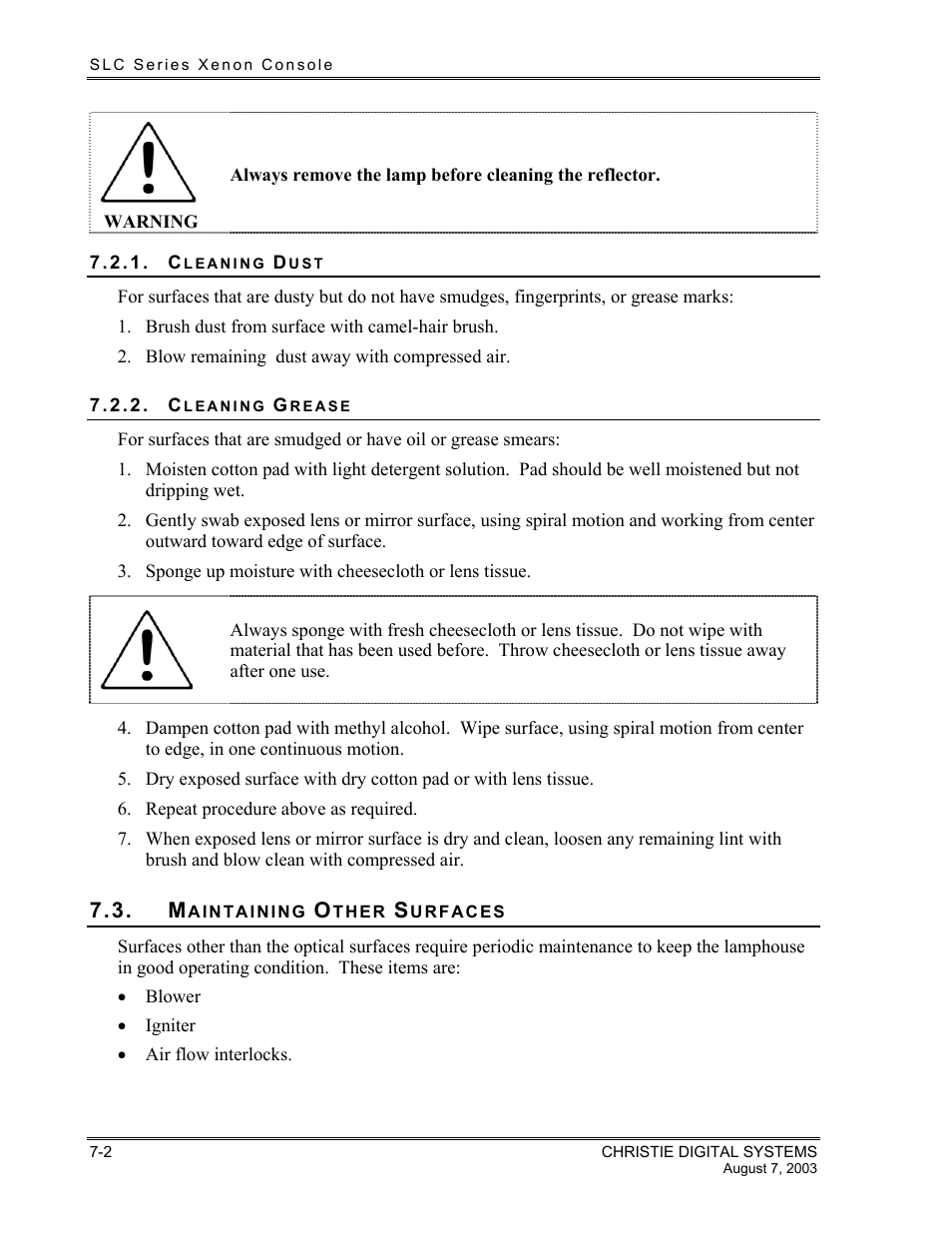 Christie Digital Systems XENON CONSOLE User Manual | Page 32 / 63
