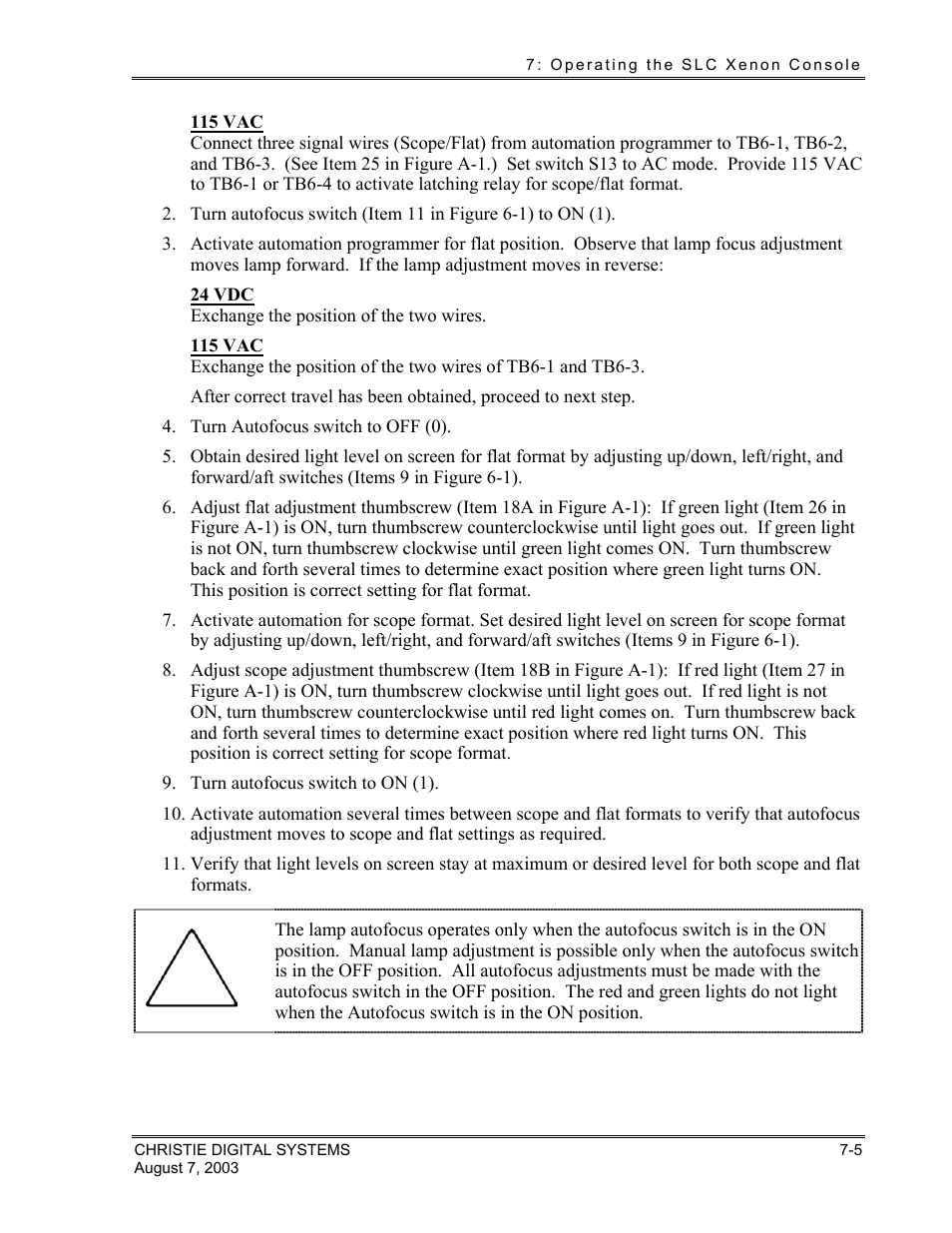 Christie Digital Systems XENON CONSOLE User Manual | Page 35 / 63
