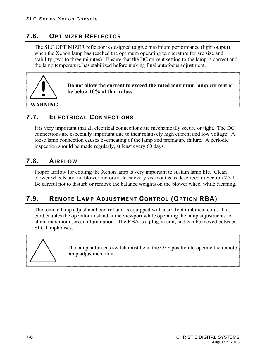 Christie Digital Systems XENON CONSOLE User Manual | Page 36 / 63