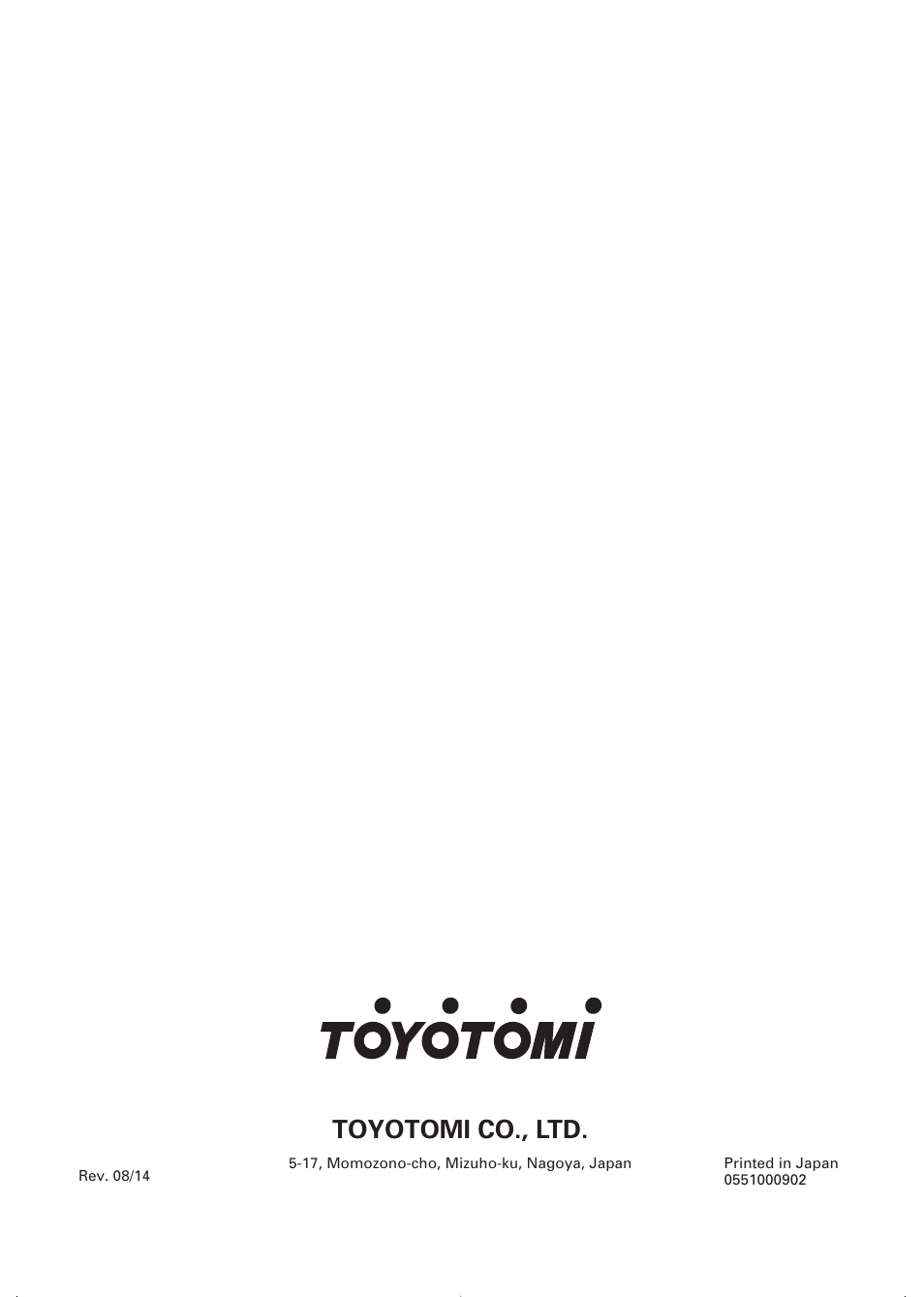 Toyotomi co., ltd | Toyotomi KS-47B User Manual | Page 20 / 20