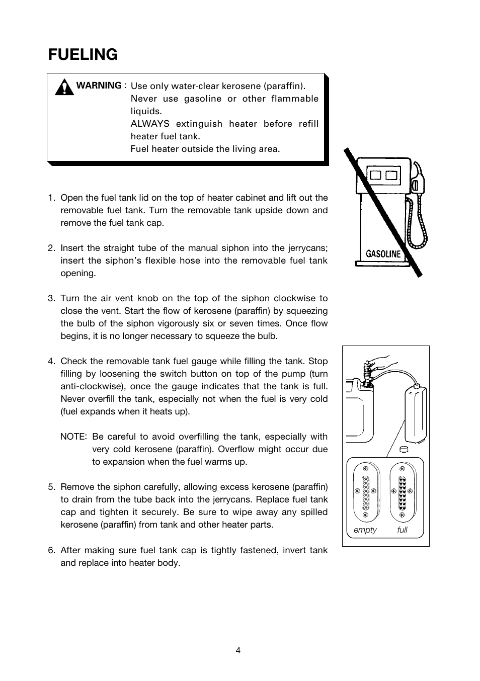 Fueling | Toyotomi LC-32F User Manual | Page 5 / 15