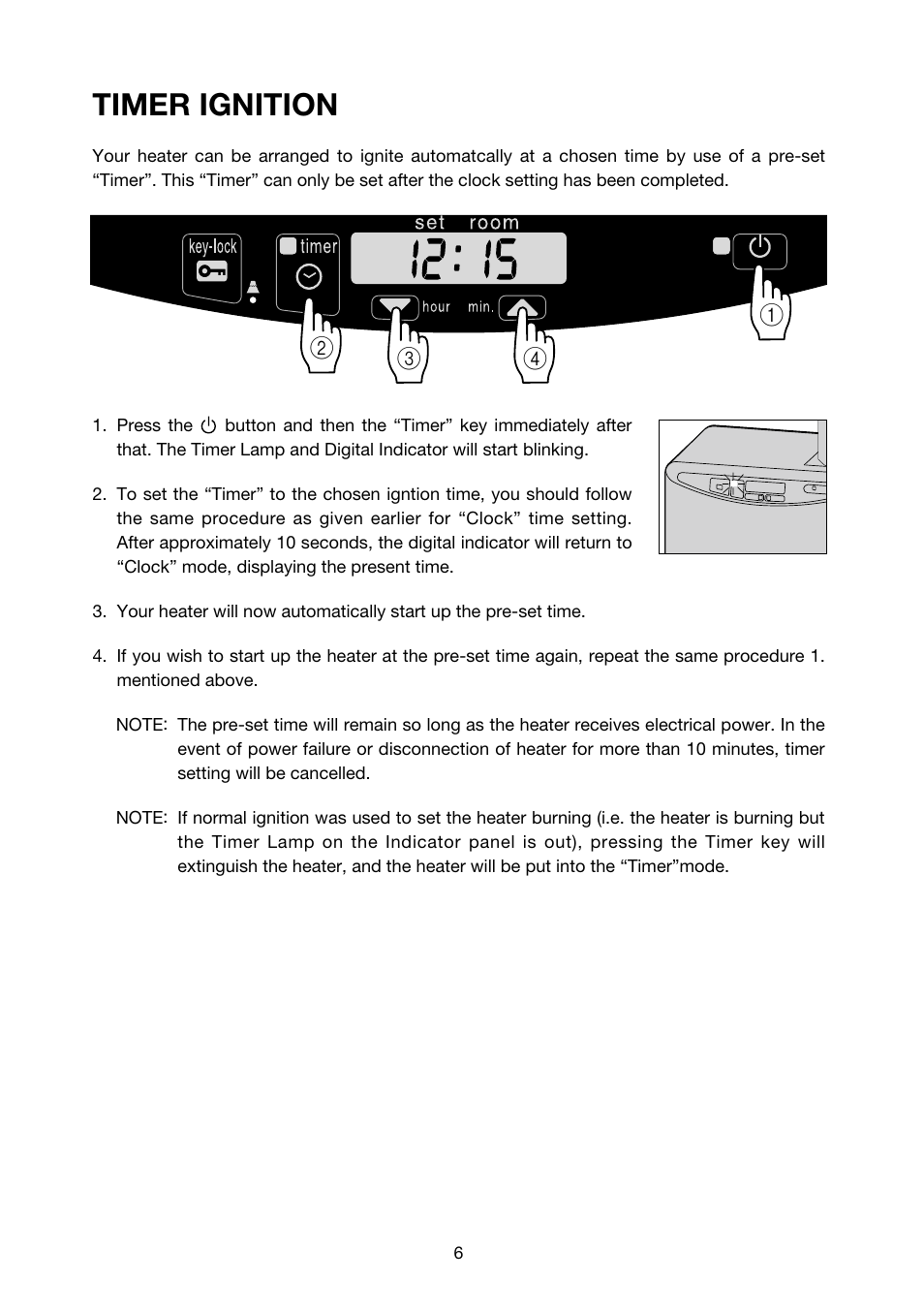 Timer ignition | Toyotomi LC-32F User Manual | Page 7 / 15