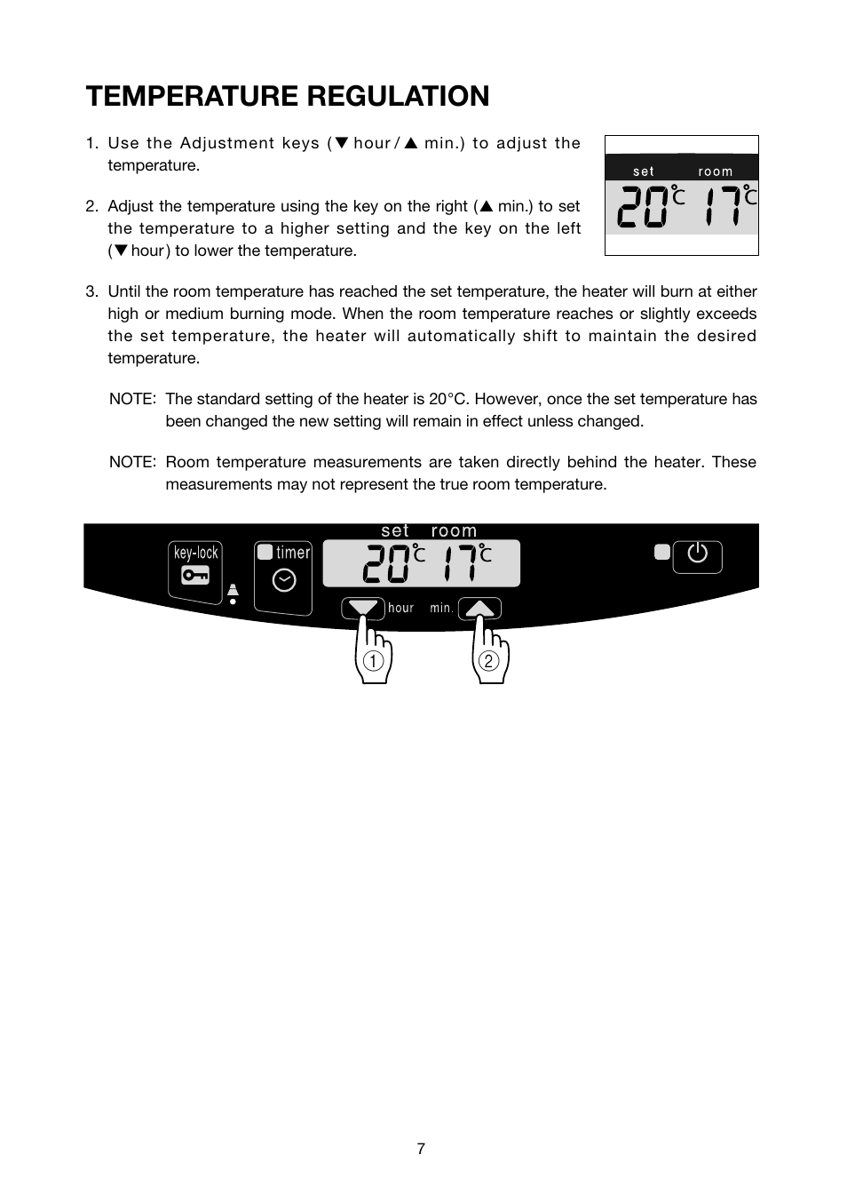 Temperature regulation | Toyotomi LC-32F User Manual | Page 8 / 15
