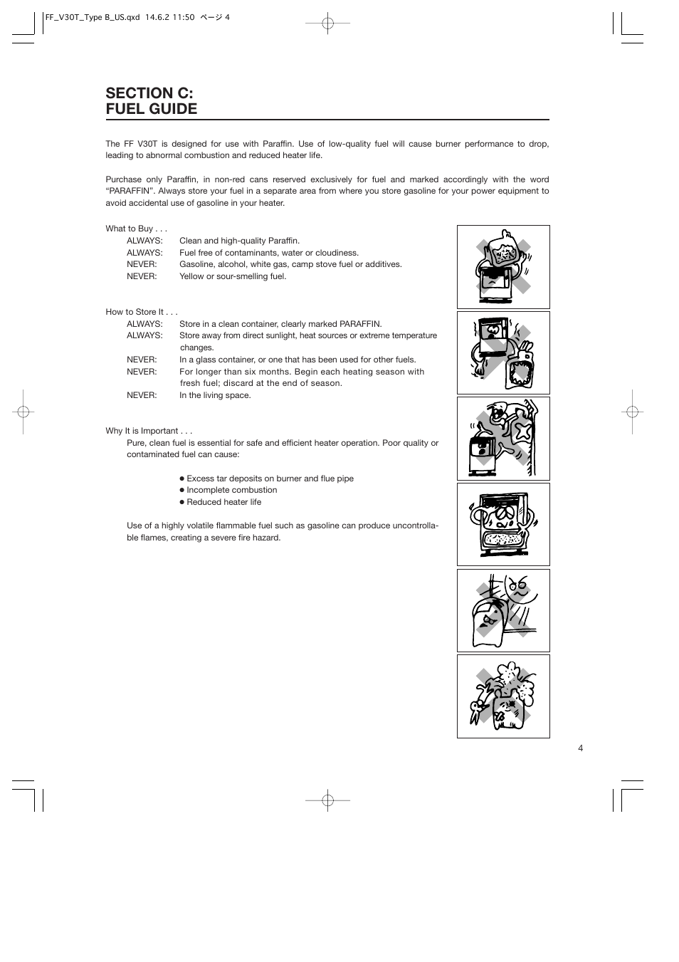 Toyotomi FF-V30T User Manual | Page 5 / 28